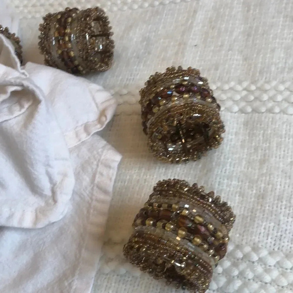 𝅺Beautiful boho napkin rings set of 8 - Picture 3 of 6